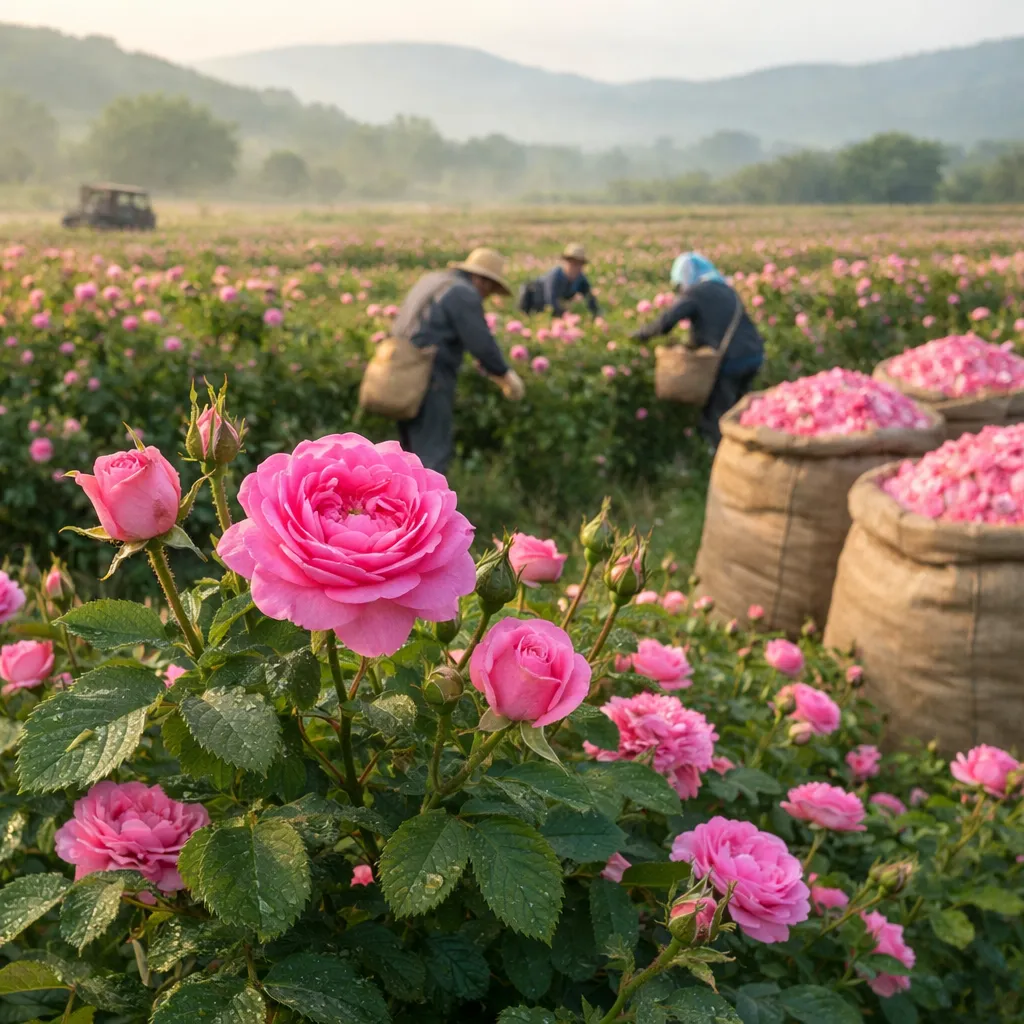 Róża damasceńska – Rosa damascena (roślina przemysłowa)