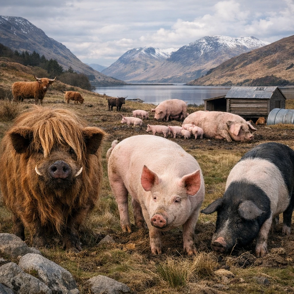 Highland – Sus scrofa domesticus – trzoda chlewna