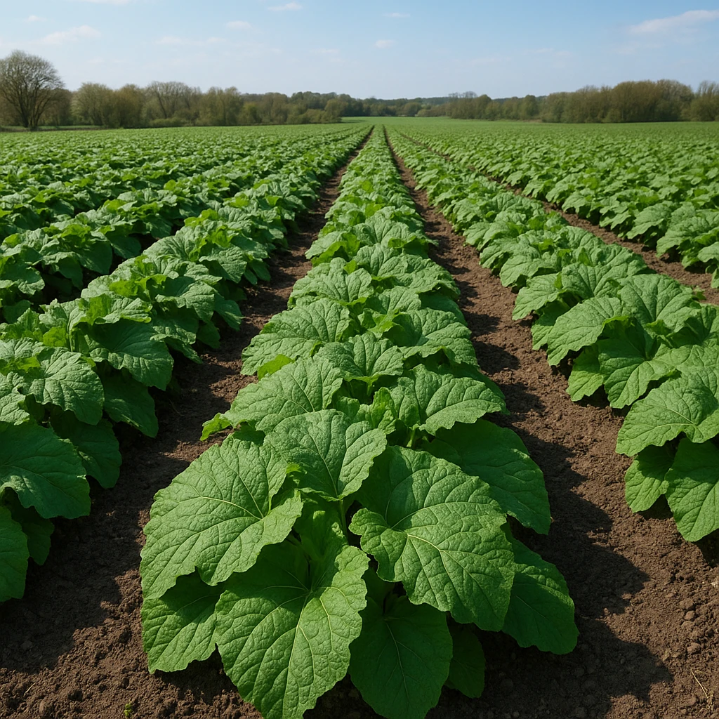 Plantacja podbiału – kontrolowana produkcja liścia