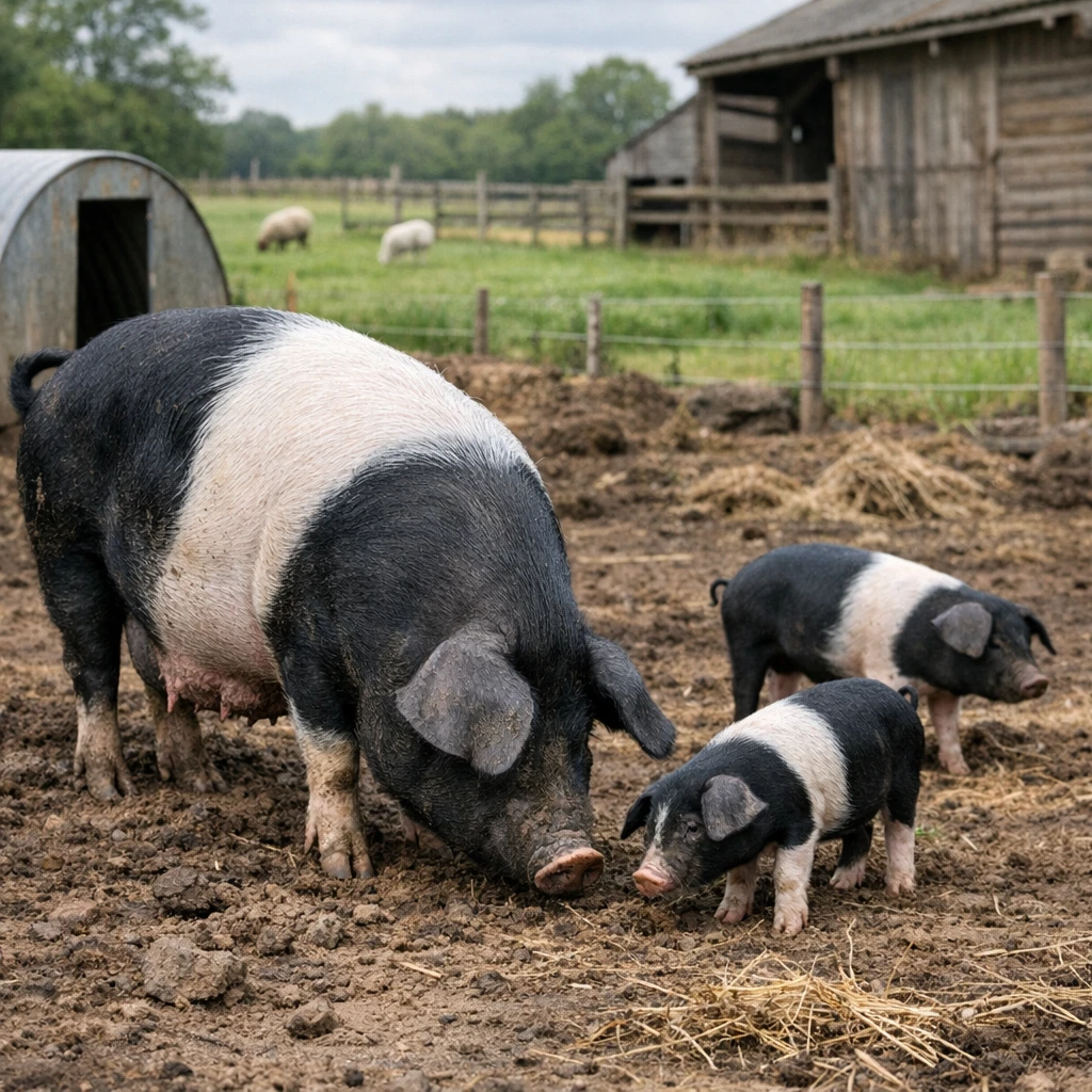 Wessex Saddleback – Sus scrofa domesticus – trzoda chlewna