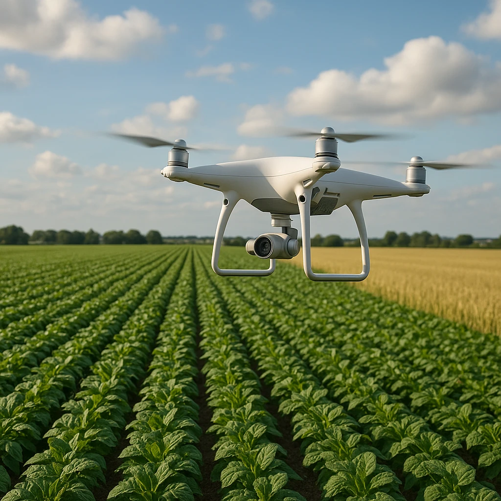 Monitoring pól przy użyciu dronów