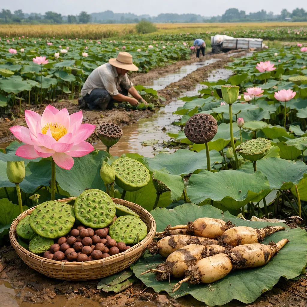 Lotos orzechodajny – Nelumbo nucifera (roślina sadownicza)