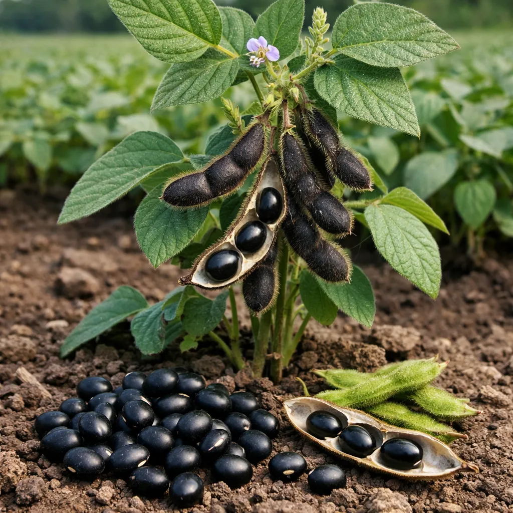 Soja czarna – Glycine max (roślina strączkowa)