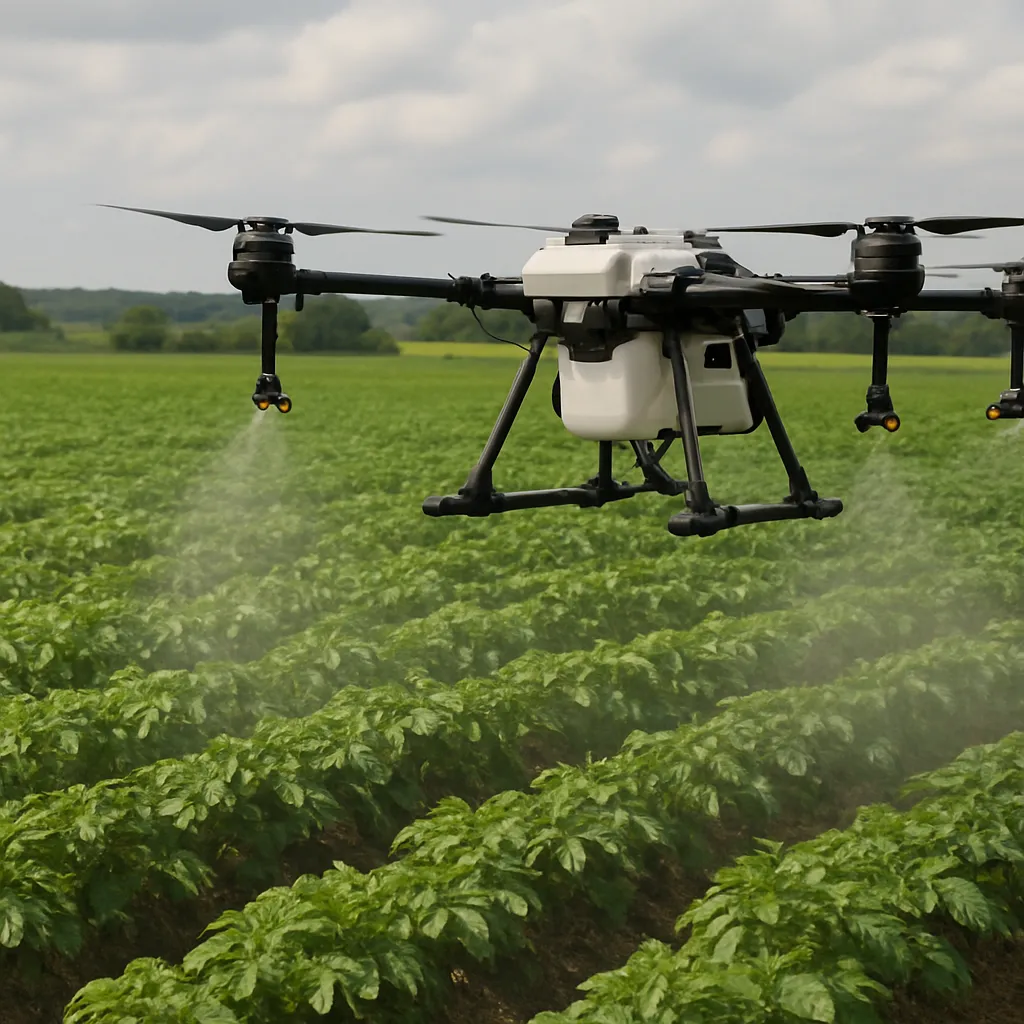 DJI Agras T25 – wydajność w oprysku ziemniaka