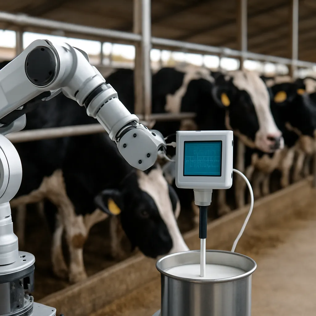 Roboty do monitorowania jakości mleka w czasie rzeczywistym