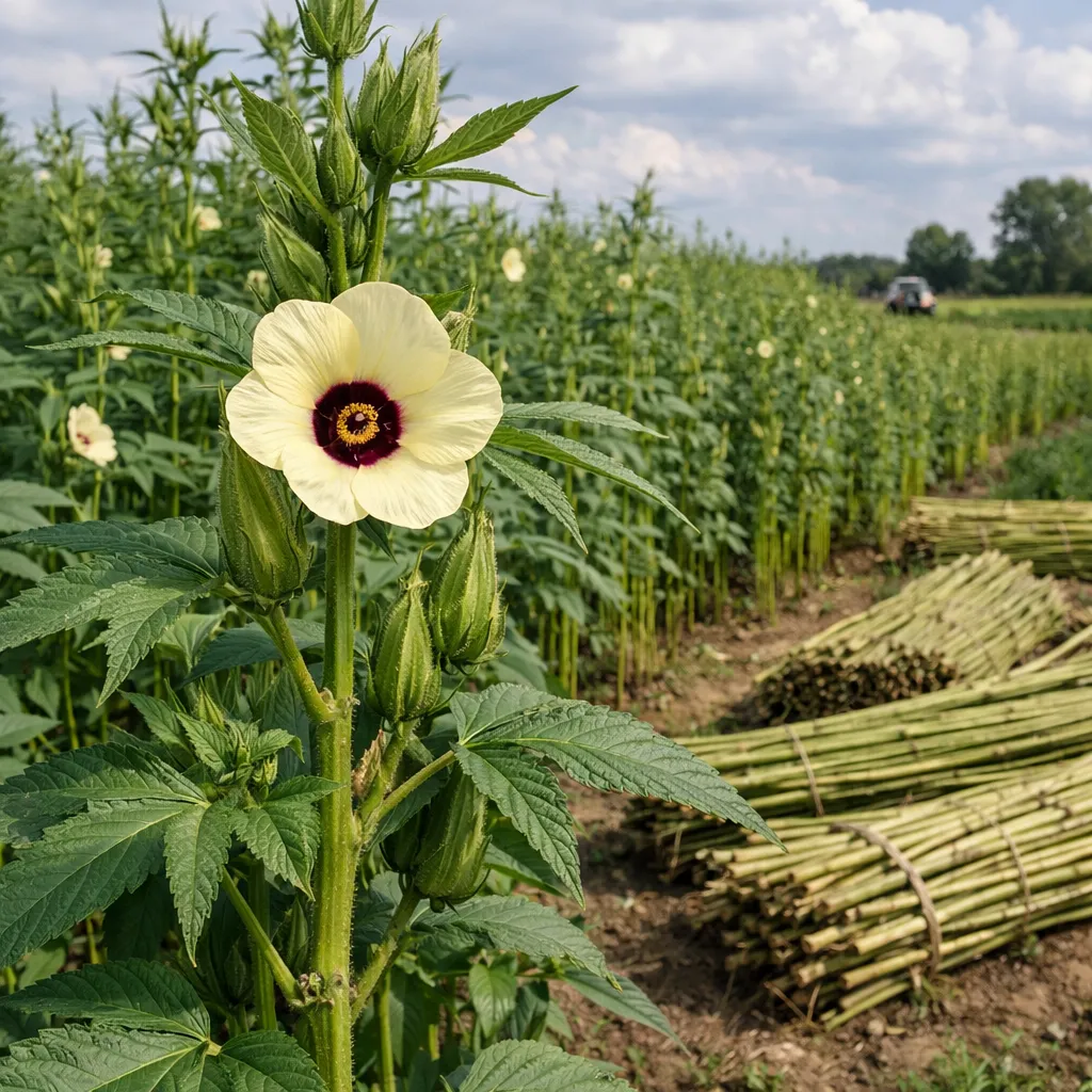 Kenaf – Hibiscus cannabinus (roślina włóknista)