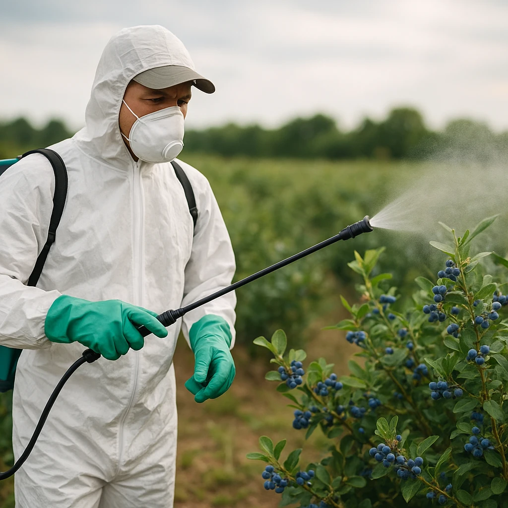 Ochrona plantacji borówki przed przędziorkiem