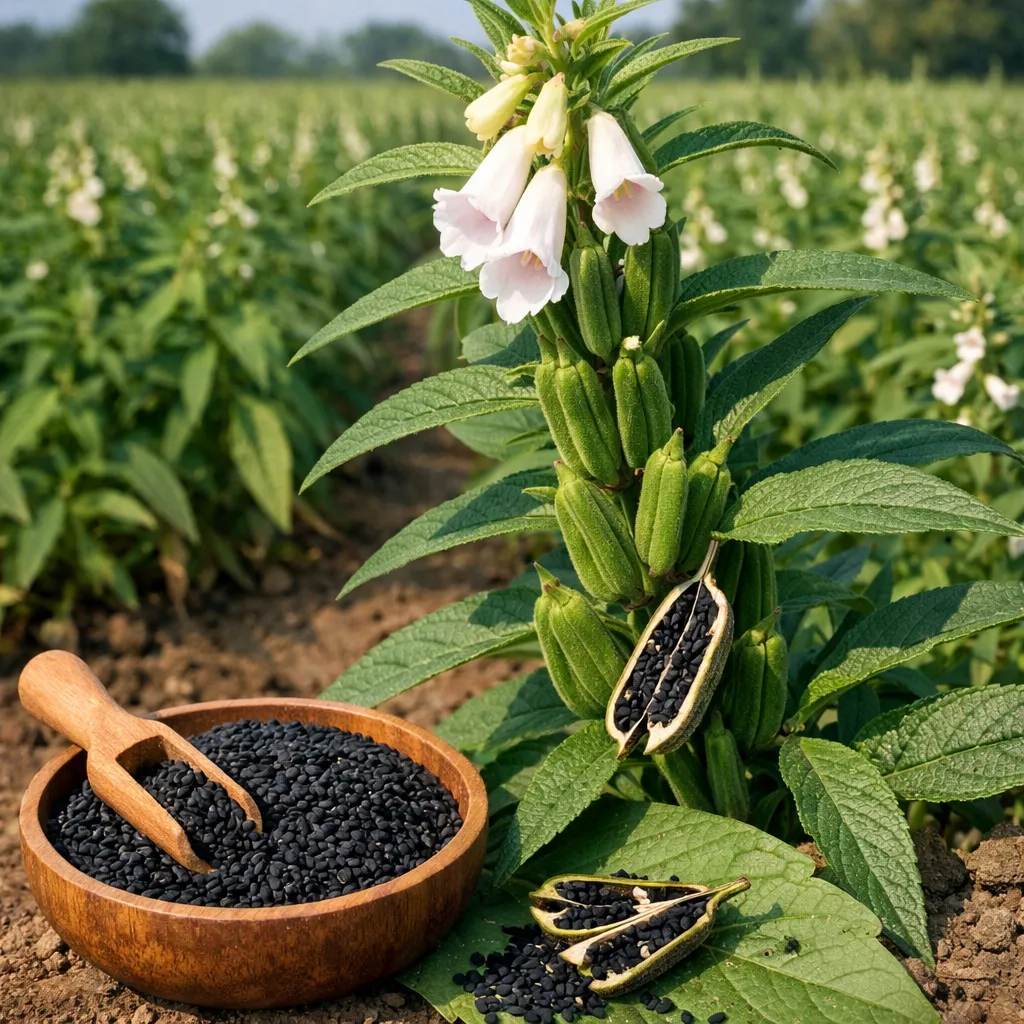 Sezam czarny – Sesamum indicum (roślina oleista)