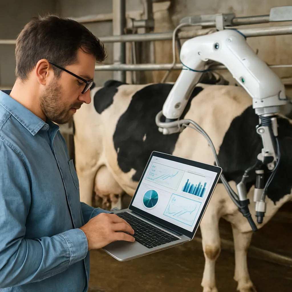 Analiza danych z robotów udojowych