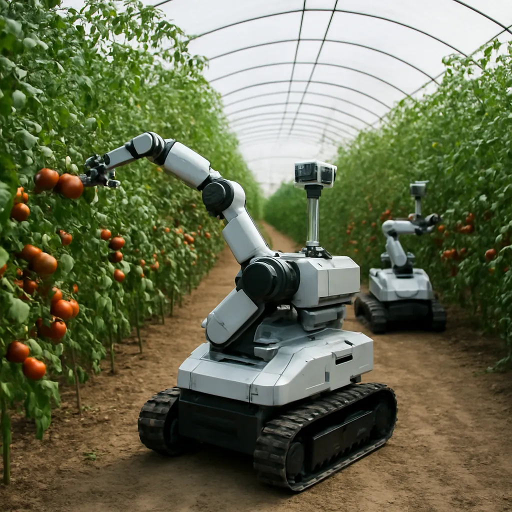 Roboty do zbioru pomidorów w tunelach